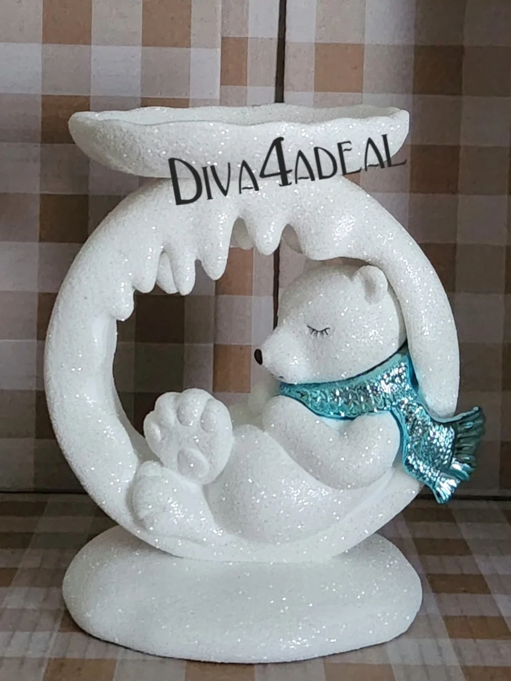 Bath & Body Works POLAR BEAR RING 3-Wick Pedestal Candle Holder